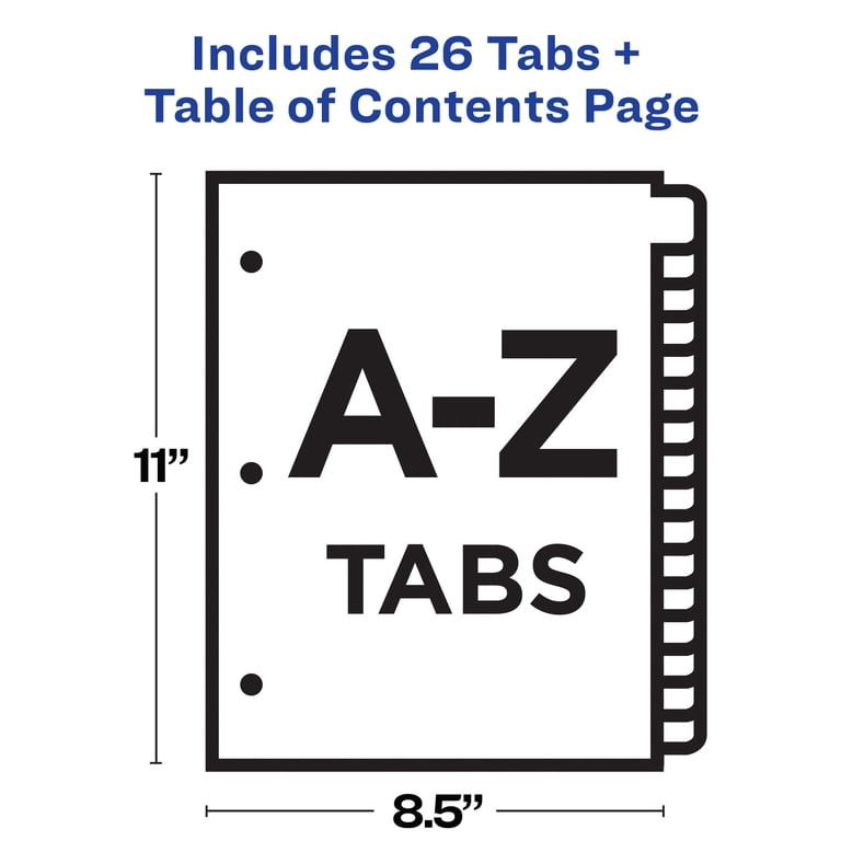 Avery A-Z Dividers, 26-Tab Ready Index Set photo 4