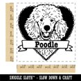 thumbnail image 2 of Poodle Dog Heart Square Rubber Stamp Stamping Scrapbooking Crafting - Medium 1.75in, 2 of 7