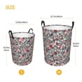 thumbnail image 3 of Balery Daisies Flowers Cesta de ropa redonda con asas, impermeable, independiente, para ropa, juguetes, dormitorio y familia-Medium, 3 of 6