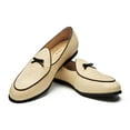 thumbnail image 4 of Journey West Men's Raffia Casual Slip-on Penny Belgian Loafers For Men US 8, 4 of 5