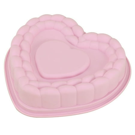 

Juliy Chocolate Mould DIY Easy Demoulding Non-stick Heat-resistant Double Layer Love Lace Baking Pan Cake Mold for Kitchen