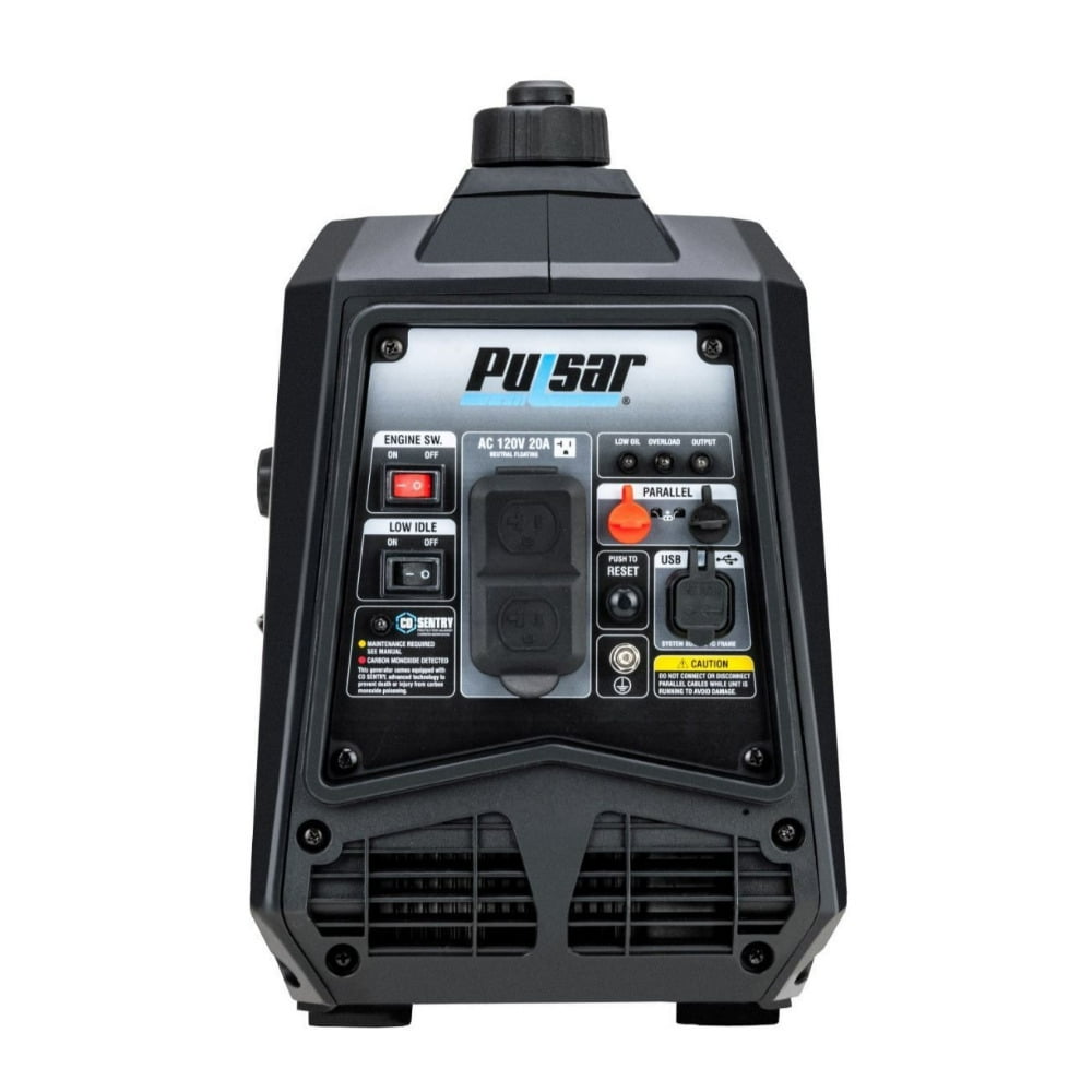 Pulsar 1600-Watt Super Quiet Gas Powered Inverter Generator with CO Sentry