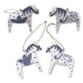 thumbnail image 2 of NOVICA Handmade Wood Ornaments White Dala Horse Carved Painted by Multicolor Indonesia Holiday Decor 'Dala Courage'(Set of 4), 2 of 5