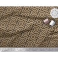 thumbnail image 3 of Soimoi Brown Modal Satin Fabric Circle Art Geometric Print Fabric by Yard 42 Inch Wide, 3 of 3