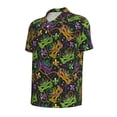 thumbnail image 3 of Daiia Mardi Gras Surface Pattern Men’s Polo Shirts,Solid Deck Shirt,Classic Fit, Breathable Cotton Polo for Casual and Sport Wear-XX-Large, 3 of 9