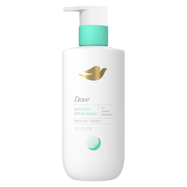 Body Wash Dove Glycolic Serum renovador de la piel y control de olores, 420 ml