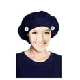thumbnail image 3 of Unisex Solid Print Scrub Cap with Button Detail Work Professional Hat, 3 of 5
