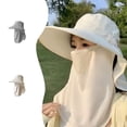 thumbnail image 5 of QASIEATN Daily Wear Bucket Hats for Women Sun Hats for Women Summer 50+ Sun Hats Wide Brim Shawl with Neck Hat Fishing Hiking Outdoor Hat Fall Fashion Accessories, 5 of 6