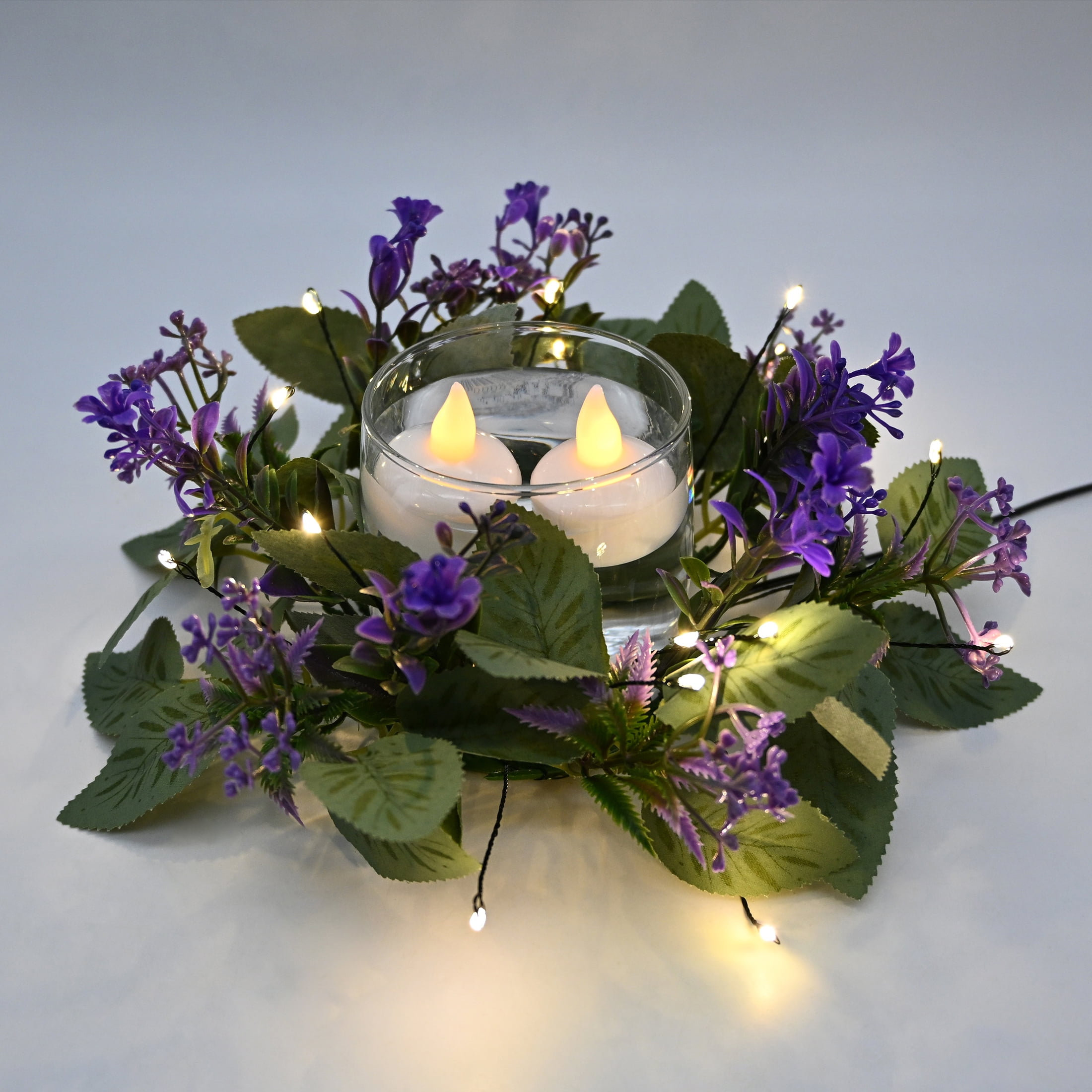 Way To Celebrate Battery-Operated LED Floating Tealights, White, 24 Count
