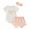 Pink, variant on Bagilaanoe 3Pcs Newborn Baby Girl Shorts Set Short Sleeve Print Romper Tops + Floral Shorts + Hairband 3M 6M 12M 18M Infant Casual Summer Clothes