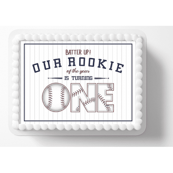 Baseball Birthday Edible Image Cake Topper, By TNCT's Designs