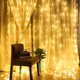 thumbnail image 4 of 3x3m 300LED impermeable barra de hielo forma luz LED cadena ventana cortina lámpara para decoración navideña interior blanco cálido enchufe UE 220V, 4 of 13