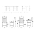 thumbnail image 7 of Wildridge Classic 7-Piece 44"x84" Dining Set, Black - Outdoor Weather Resistant Recycled Plastic Furniture for Patio, 7 of 7