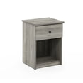 thumbnail image 5 of Furinno TIDUR Night Stand, Nightstand with Drawer, Bedside Table, End Table, Side Table with Storage Shelf, Knob Handle Drawer, for Bedroom, Living Room, Grey Oak, 5 of 5