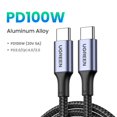 thumbnail image 1 of USB C to USB Type-C Cable 100W 60W For iPhone 15 Macbook Samsung S23 Fast Charge Cable E-marker USB Type C 100W PD Cable 100W Metal Grey_131 2m, 1 of 7