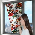 thumbnail image 5 of Rainbow Floral Window Film for Glass Doors - Decorative Indoor Static Cling Privacy Sticker with Flower Design and Removable Clear Film for Windows and Doors 100x43cm, 5 of 5