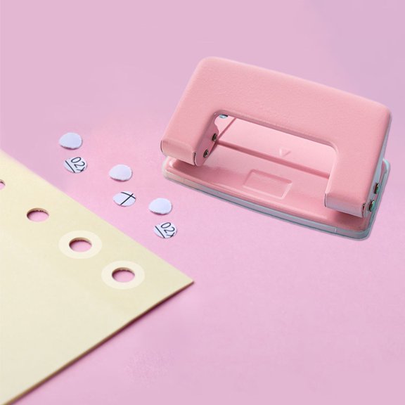Yhmxh 2-Hole Paper Puncher, 6mm Round Hole Spacing Puncher, 8 Sheet Capacity, Adjustable Manual Paper Puncher Office Punchers for A4/A5/B5 Paper and Office Stationery Supplies