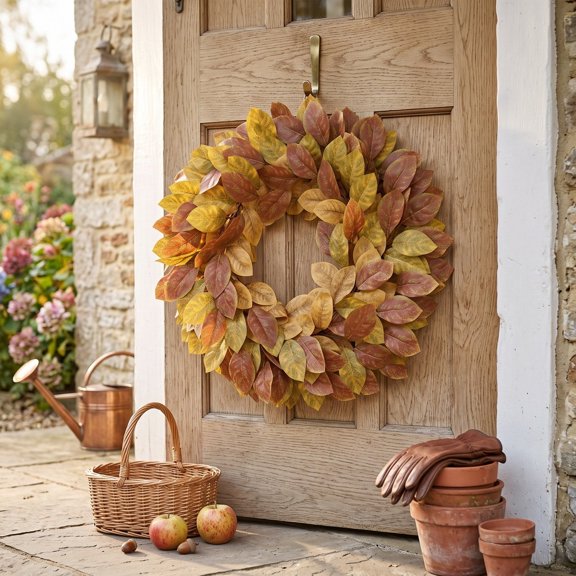Festival Decorative Wreath Hanging Ornament for Home Door Wall Entryway and Seasonal Holiday Decor for Festive and Everyday Home Styling