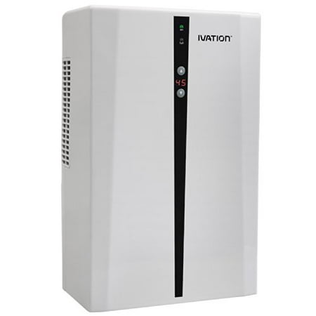 Ivation IVADM45 Powerful Mid-Size Thermo-Electric Intelligent Dehumidifier w/Auto Humidistat - For Small Spaces of Up to 100 Square (Best Type Of Dehumidifier)