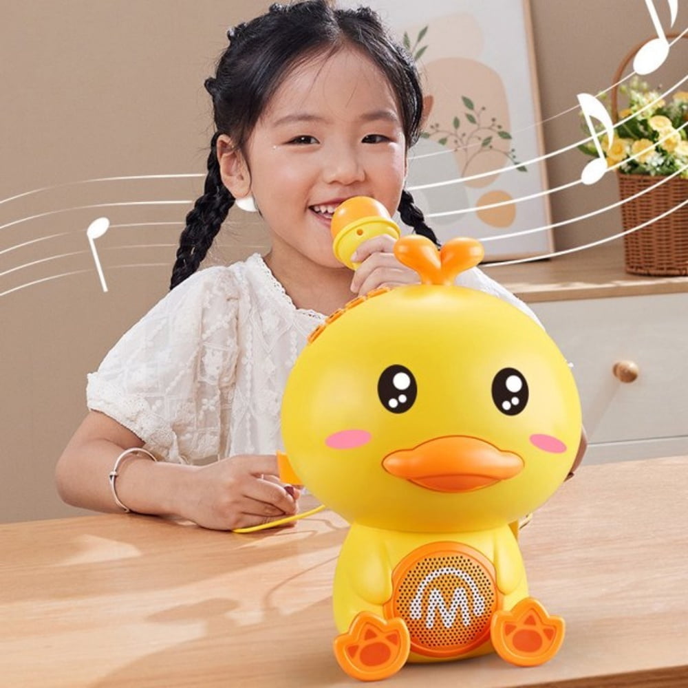 Mini Karaoke Machine,Kids Microphone with LED Lights,Speaker with 2 Wireless Mics Toys Gifts Aged 3-12