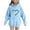 Light Blue, variant on ATOGUTA Girls Sweatshirt Long Sleeve Pullover Top Hoodie Kids Fall Winter Sweatshirts Size 5T-15, Black