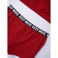 thumbnail image 5 of Zaldita Girls Athletic Gymnastics Sports Shorts Letters Printed Solid Color Half Pants for Kids Gym Red 16, 5 of 6