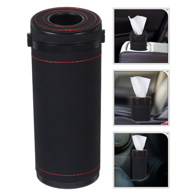 unbranded Caja De Pañuelos Para Auto En Portavasos Con Estilizado Y Color Negro
