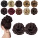 thumbnail image 1 of MORICA 1 pieza de moño de pelo desordenado extensión de pelo rizado ondulado desordenado moño sintético para mujeres (6 # (marrón oscuro) #), 1 of 5