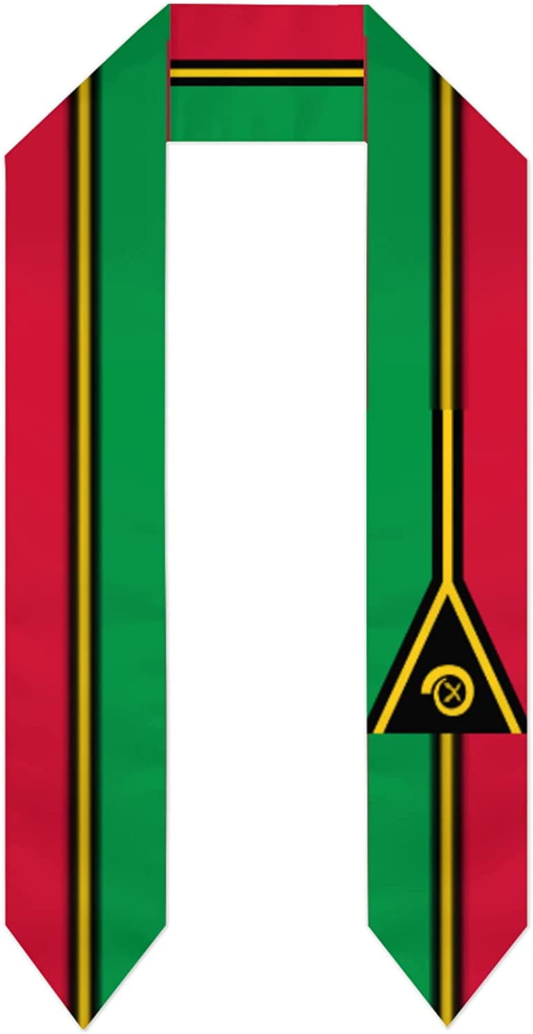 DABOYOZHZH Vanuatu Flag Graduation Shawl Sash Stole Wraps Scraf For