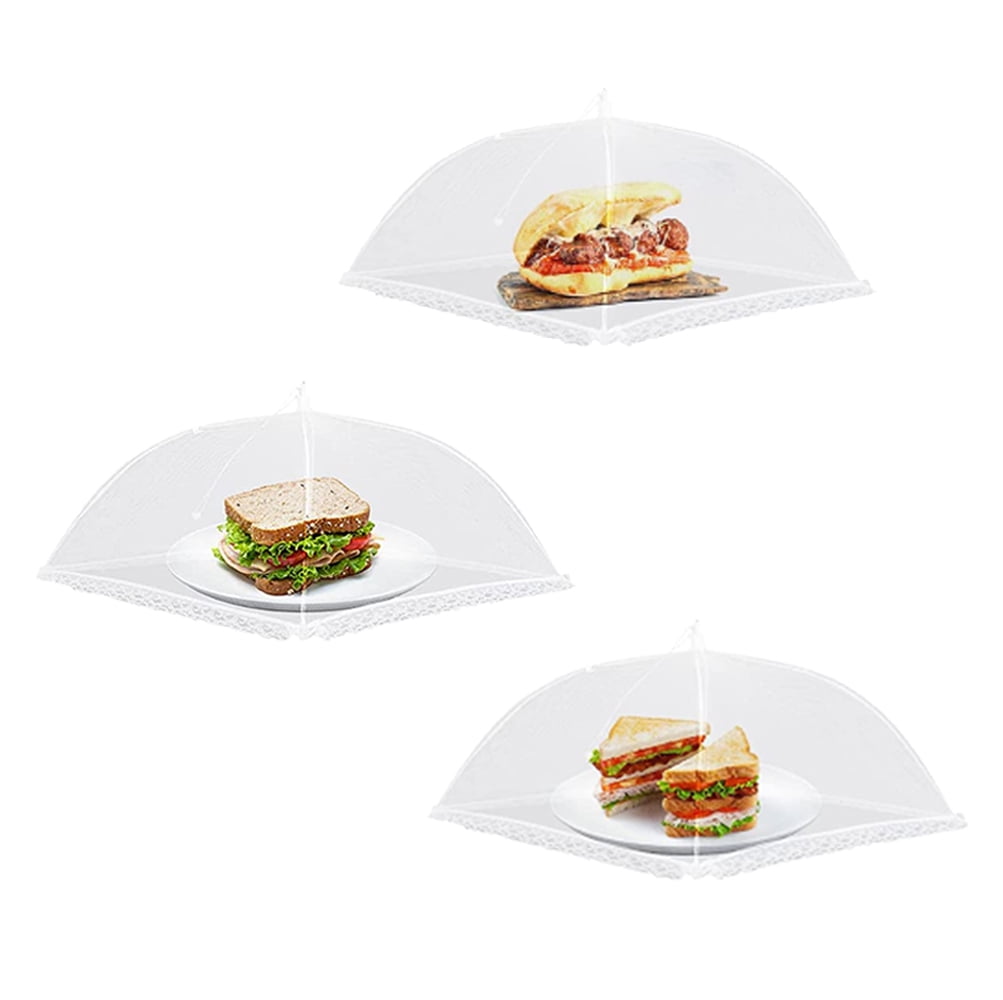 Food Covers Encrypted Mesh Plate Serving Tents, Fine Net Screen Umbrella for Outdoors, Parties