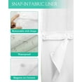 thumbnail image 3 of No Hook Shower Curtain with Snap in Liner, Sage Green Ombre Color Gradient Hotel Shower Curtains for Bathroom, Washable Shower Curtain Liner Set with Mesh Top Window, 72"x72", 3 of 6