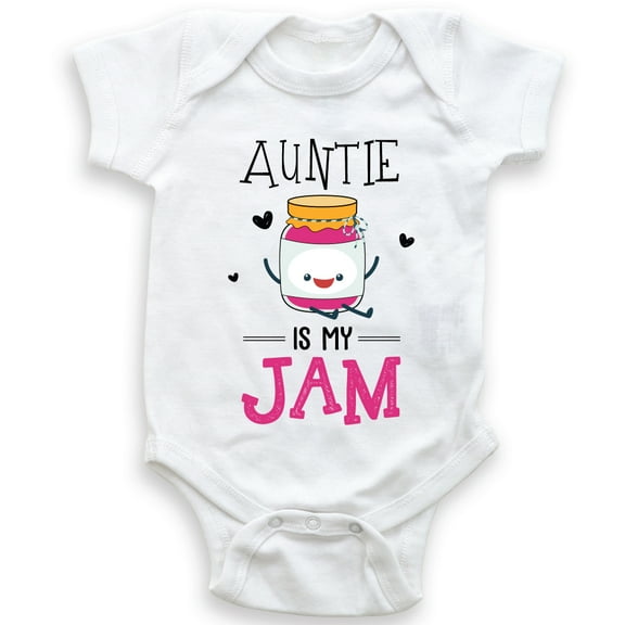 Auntie Is My Jam - Baby Bodysuit - Cute Funny Auntie Gift - Baby Girl - Baby Boy