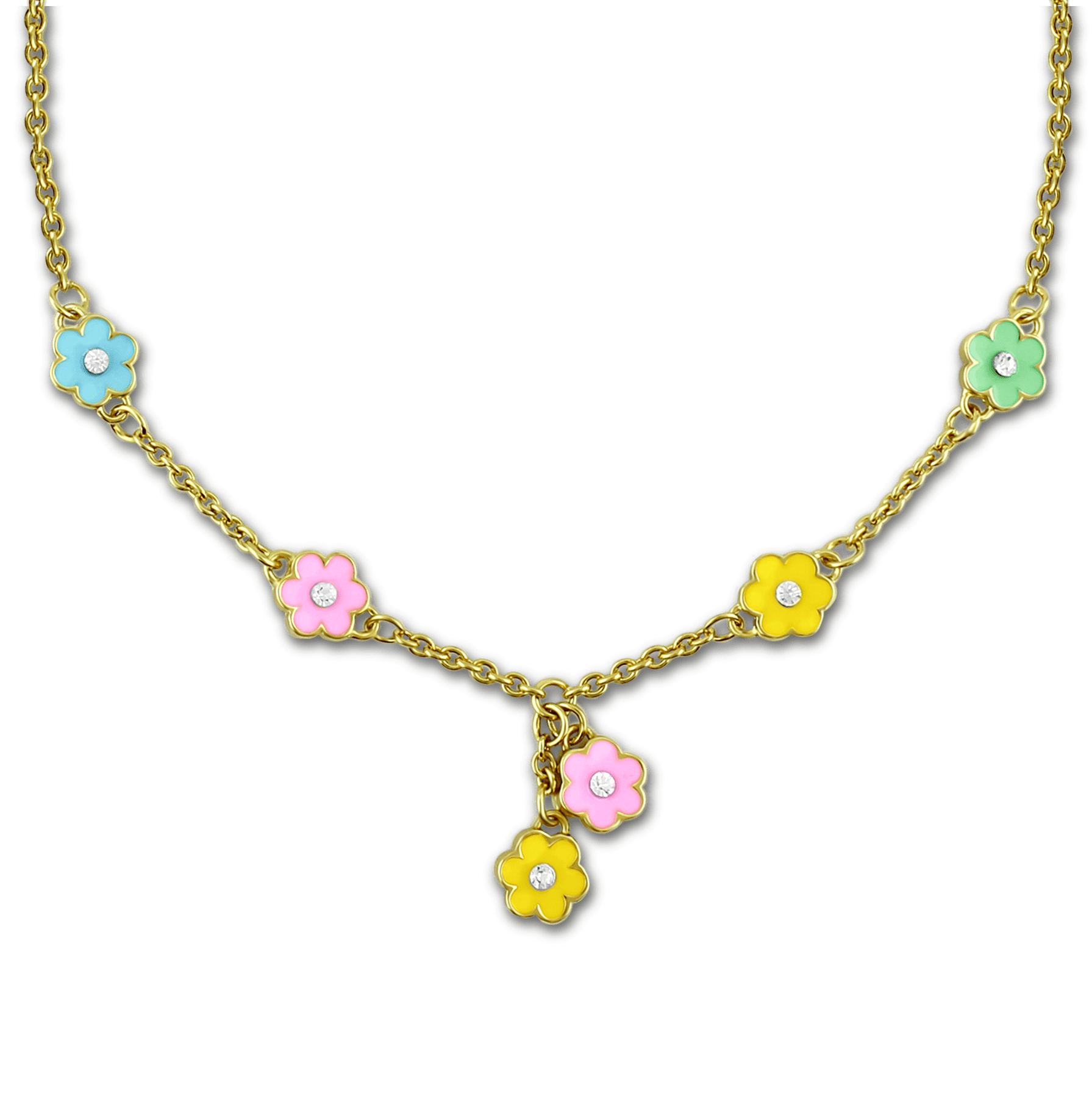 A Touch of Dazzle - Flower Necklace Little Girls Jewelry | 6 Flower ...