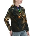 thumbnail image 2 of KLL Metal Evil Skull for Womens Pullover Hoodie with Pocket Hooded Long Sleeve Shirts Sweatshirt for Women-Medium, 2 of 7