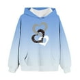 thumbnail image 1 of Chandail à Capuche pour Filles Automne Manches Longues avec Cordon de Serrage et Poches Mode Décontractée pour Femmes, 1 of 3
