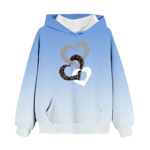 Chandail à Capuche pour Filles Automne Manches Longues avec Cordon de Serrage et Poches Mode Décontractée pour Femmes
