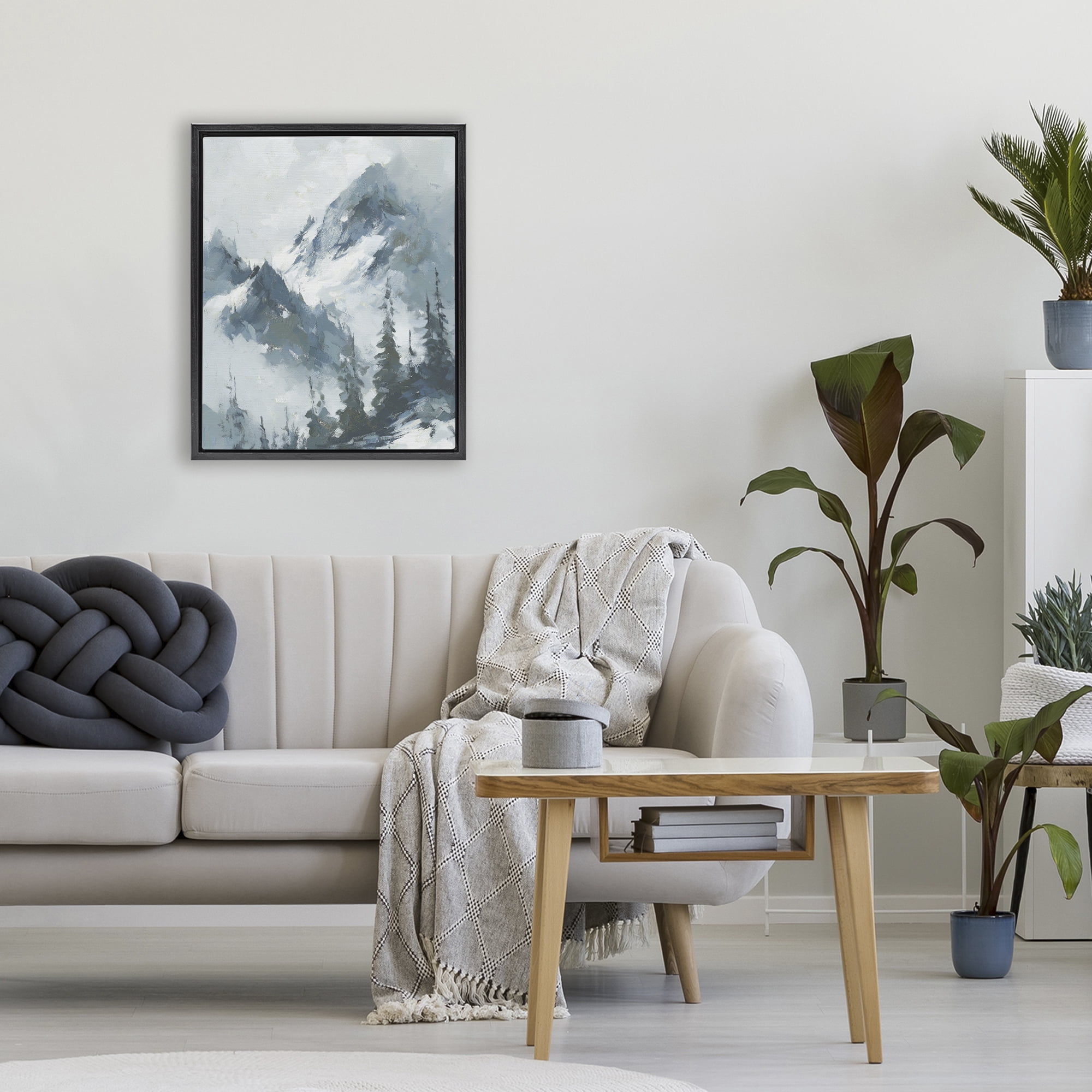 Stupell Industries Frozen Majesty Mountains Black Framed Floater Canvas Wall Art, design by Svetlana Aleynikova