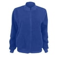 thumbnail image 3 of HTNBO Women's Sherpa Fleece Jacket Faux Fuzzy Long Sleeve Casual Zip Up Bomber Coat, 3 of 6