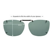 Solar Shield Dioptics Unisex Rectangle Fashion Sunglasses Black