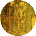 thumbnail image 1 of Ahgly Company Indoor Round Oriental Yellow Industrial Area Rugs, 6' Round, 1 of 4