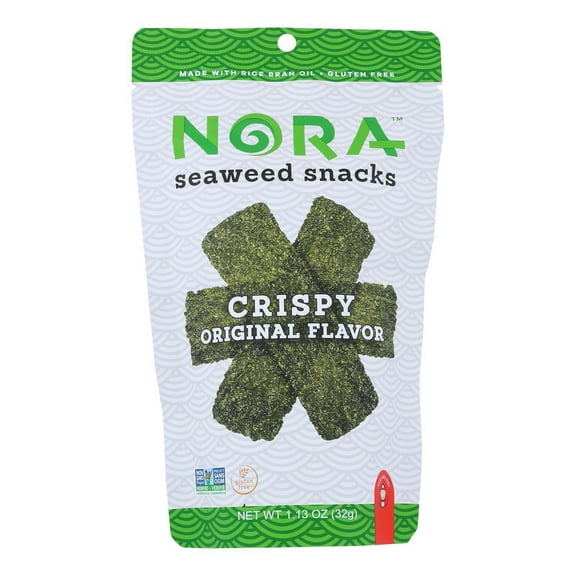 Nora Snacks Crispy Original Seaweed Snacks - 12 Pack, 1.13 oz