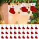 thumbnail image 1 of Decoraciones para medias navideñas - Calcetines de lana tejidos con colgantes de letras para el árbol, 18x15cm, 26 estilos, 1 of 3