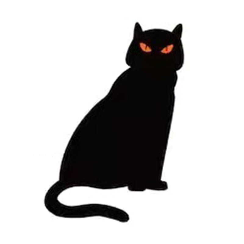 Black Cat Face Halloween Floating Locket Charm 
