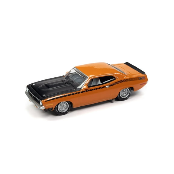 1970 Plymouth AAR Barracuda, Vitamin C Orange and Black - Johnny Lightning JLSP108/24A - 1/64 scale Diecast Model Toy Car