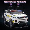thumbnail image 1 of Royalbelle 12V Ride On Car,PoweRed Electric Vehicle,Police Car for to Drive Battery PoweRed Ride-On Toys Cop Cars with Remote Control,Flashing Lights,Music,White, 1 of 8