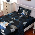 thumbnail image 2 of Ambesonne Colorful Fitted & Top Sheet Set with Sham, Rose Flowers, Multicolor, 2 of 5
