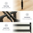 thumbnail image 6 of Mellow 14 Inch Quickbase Foldable Metal Platform Bed Frame, Wood Slats, Black, Queen, 6 of 10