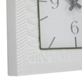 thumbnail image 4 of DecMode 12" White Metal Embossed Wall Clock, 4 of 7