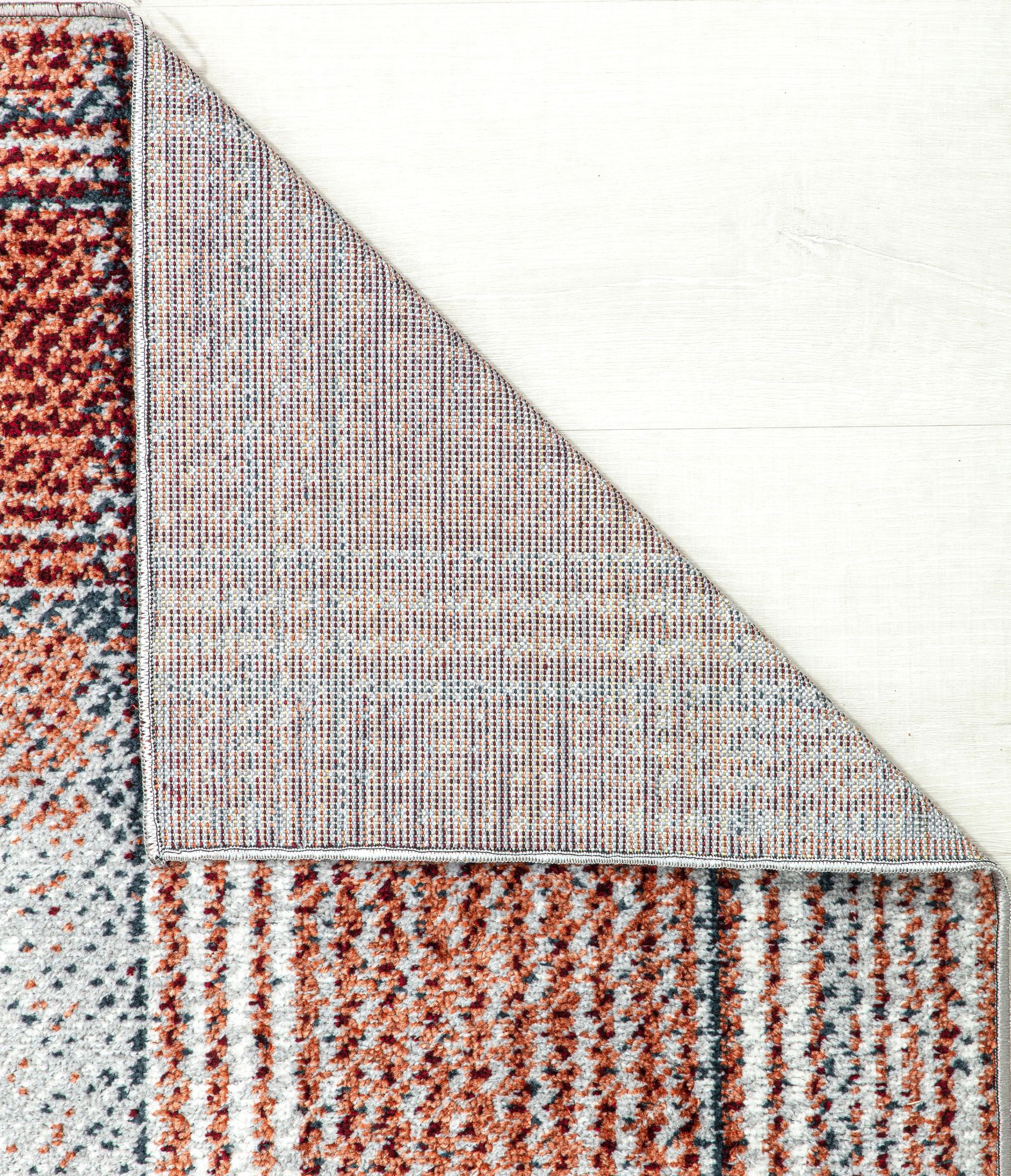 Rugs America Jaelyn JD50C Ruby Rapids Plaid Contemporary Red Area Rug, 5'3" x 7'0"