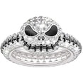 thumbnail image 1 of Anillo Mujer Navidad Pesadilla Calavera Anillo Plata de Ley 925 Joyería de Halloween Joyería Romántica Regalos para Niñas Cubic Zirconia Solitario Anillo de Compromiso Aniversario Ormromra XMWJ197-4, 1 of 8